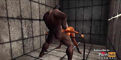 Tied-Up Ebony Beauty Ready for Rough Anal