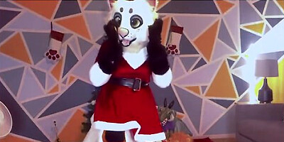 Holiday strip tease with festive cheer