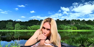 PICKUP PUB - Light-haired Rika Fane gets massive facial