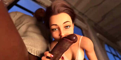 Wifey Inhaling Giant Black Stiffy Infront Of Her Hotwife Hubby