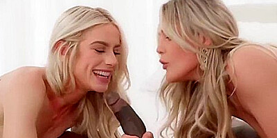 Bbc-crazy Blondes Take Turns Riding A Massive Cock