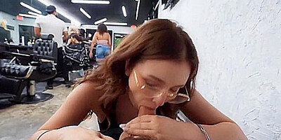 Lucas Frost And Leana Lovings - Lets Post It Trim At The Barbershop