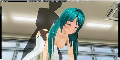 First-time anal for a shy schoolgirl in a 3D hentai scene