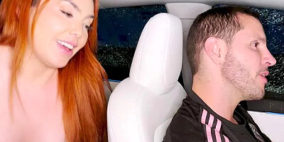 Driver gets Lucky and Picks Up Slutty Pornstar