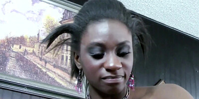 Black chick that loves to ride cock is pulling a white one with her hands