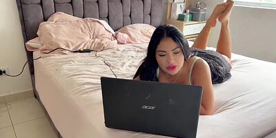 I help my sister with her homework and her moist puss - Aleja and Aaroon