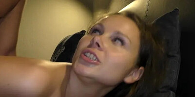 Home Drilling Two Teen Holes ! Cunnilingus in Exchange for Hard Sex