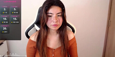 Natural big boobs super cute slim web brunette teen