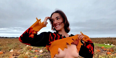 Flashing in a Pumpkin Patch with My Friend