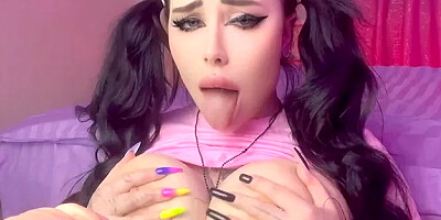 Fucked Step Sister Hard in the Mouth and Cum on Her Face