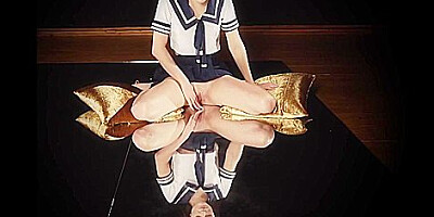 Hentai - Girl Fucks Another Herself In The Mirror With Huge Double Dildo - Real Life, Stefany Kyler And Girl Hentai