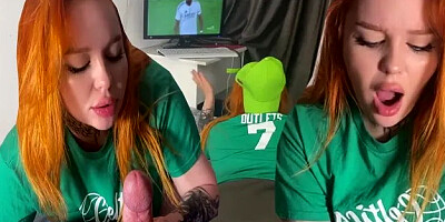Fucked a Football Fan. Cheerleader Gave a Blowjob and I Fucked Her Cum in Her...