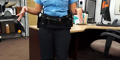 Fat booty beginner police officer fucked at the pawnshop