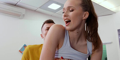 Juicy blonde Stacy Cruz is fucked by a fitness instructor