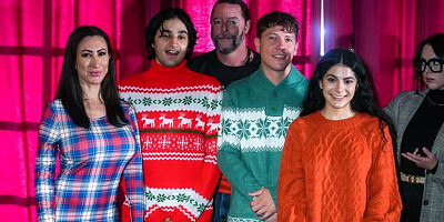 Nice-looking Sheena Ryder and Whitney Wright at doggystyle video