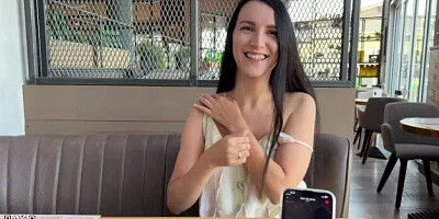 Cumming Hard in Public Restaurant Thru with Lovense Ferri Remote Controlled V...