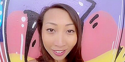 Hardcore Pussy Fuck On The Open Air With Busty Asian