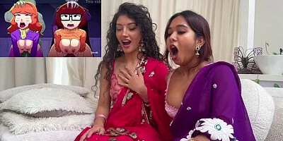 Petite Desis Miaz and Jasminx React to Cartoon Mystery Bang