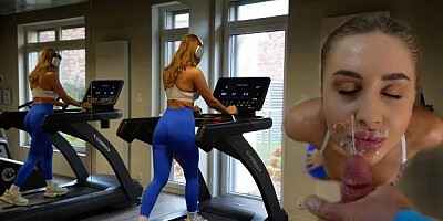 I Met a Perfect, Cute Girl at the Gym, Immediately Fucked Her, and Came on He...