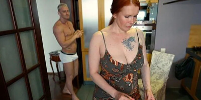 Busty Redhead Stepmom & Passionate Sex in the Kitchen. She also Agrees to Be ...