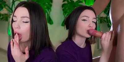 This Slut Loves to get Cum in Her Mouth. Slobbery Blowjob.
