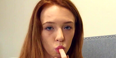 Cute redheaded girl is going to stay one more day