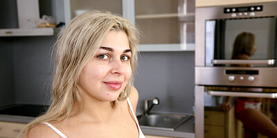 Nicole Brix has the naughtiest smile ever while masturbating