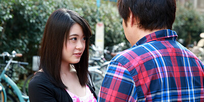 Japanese babe stripped, touched, and filmed giving BJ in the car