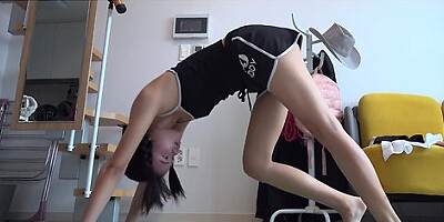 18yo Asian Schoolgirl Has Her Yoga Session Interrupted When She Gets Tied Up And Made To Squirt