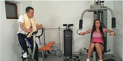 Dirty Old Man Fucks His Beautiful Stepdaughter With Big Tits At The Gym
