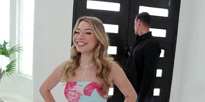 Sugar baby is in love with sugar father and sprays on his meaty manhood