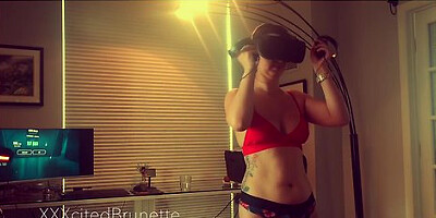Xxxcitedbrunette - Vr Beatsaber In Panties Video 1
