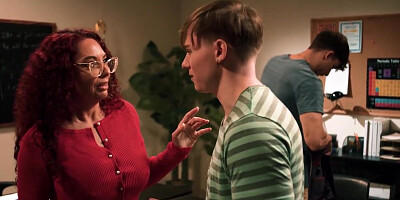 Kiki Daire And Anthony Pierce - Redhead Milf Teacher Double Penetrated