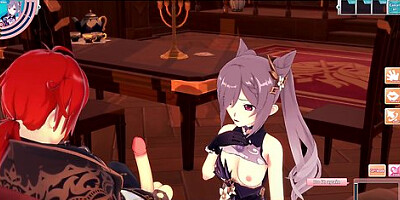 Genshin Impact: Keqing Orgasms from Diluc's Big Dick !!!