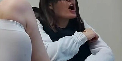 Japanese In Socks Jerks Off And Throat Fisting