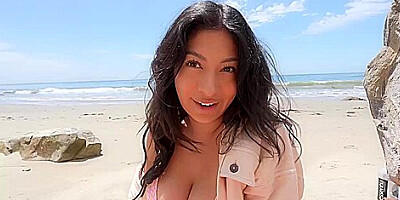 Cami Strella In Stepsister In Law Took Me To A Nude Beach