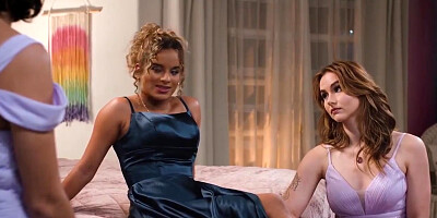 Emma Rosie, Hazel Moore And Coco Lovelock In Prom Night Foursome Four Teen 18+ Girls Explore Each Other