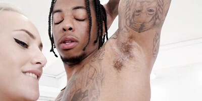 Black dude fucked a white hottie Indica Monroe in a hardcore mode