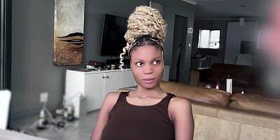 This NIGERIAN EBONY NUBILE wore a ring cleaning my guest room... but let me NAIL her THICK TITTIES moist