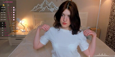 Busty and booty very cute web bruntte teen teasing
