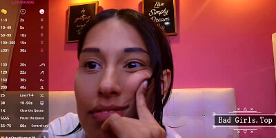 Very cute skinny latina teen sweet natural big tits show