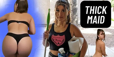 My Thick Maid Cleans Naked for a Good Review