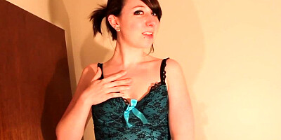 A chick removes her lingerie and then she fucks her young lover