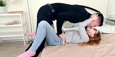 Brown-haired angel Bella Gray is enjoying dick-sucking so much