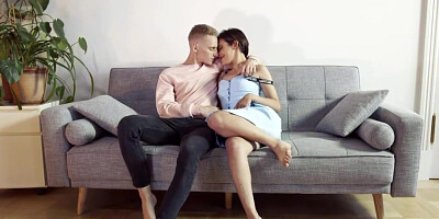 Pretty hot and slim brunette Alex Swon fucked from behind