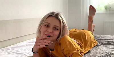 Blonde Turns Stepdad on before Sex - not Porn
