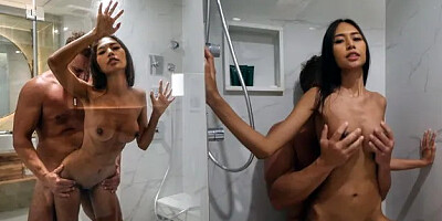 Shower Sex and Cowgirl with Cumshot