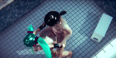Hatsune Miku In Vocaloid Hentai - Miku Is Fucked In The Bathroom
