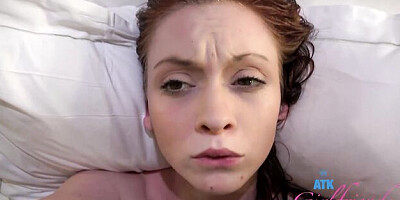 Close up scene with energetic Athena Rayne from ATK Girlfriends