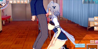 [hentai Game Koikatsu! ]have Sex With Touhou Big Tits Sakuya Izayoi. 3dcg Erotic Anime Video